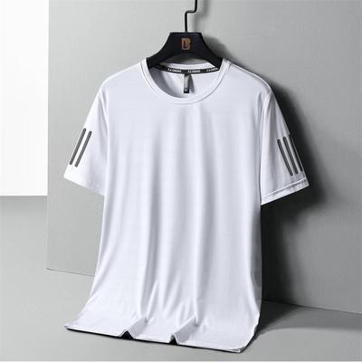 Letné Ľadové Hodvábne Tenké Rýchloschnúce Tričko s krátkym rukávom Pánske Voľné Veľká veľkosť Nadmerná veľkosť Pánske Fitness Beh Športový Top