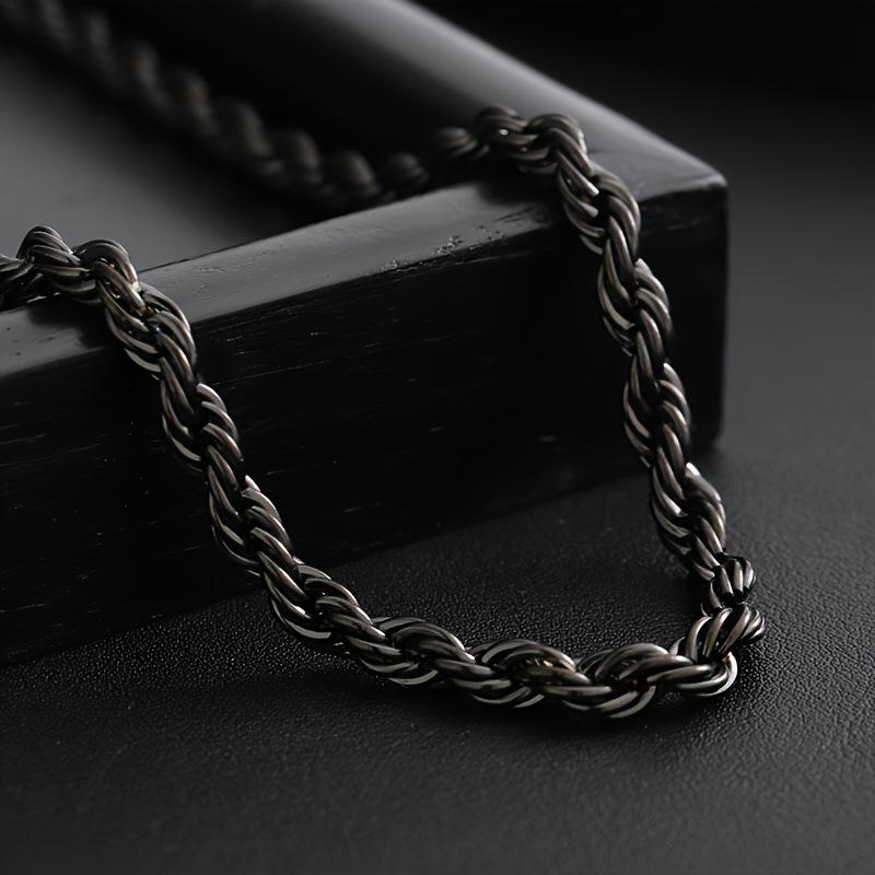 Stainless Steel Rope Chain Bracelet: European & American Style, 3mm/4mm/6mm, Simple Luxury Design