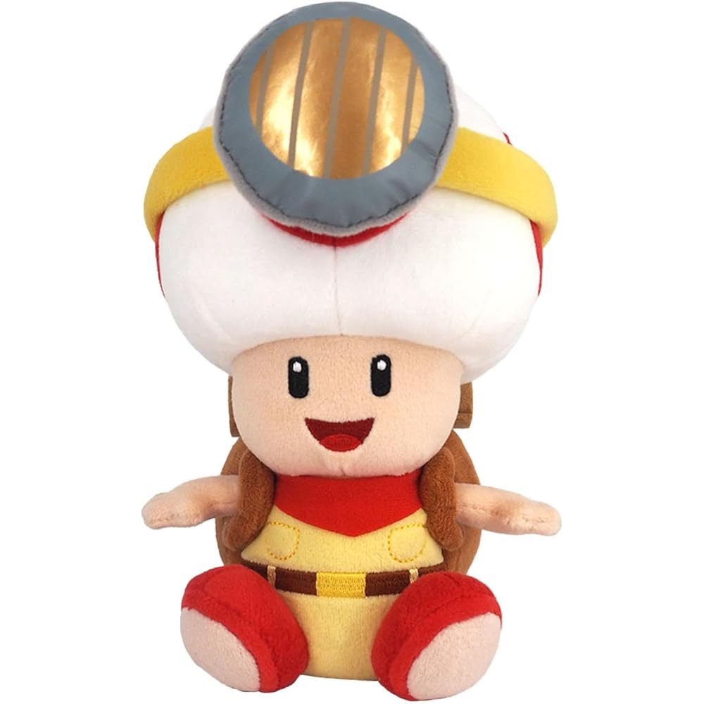 San-ei Trading Toad Captain Plush Toy 12x15x18cm Soft Stuffed Animal