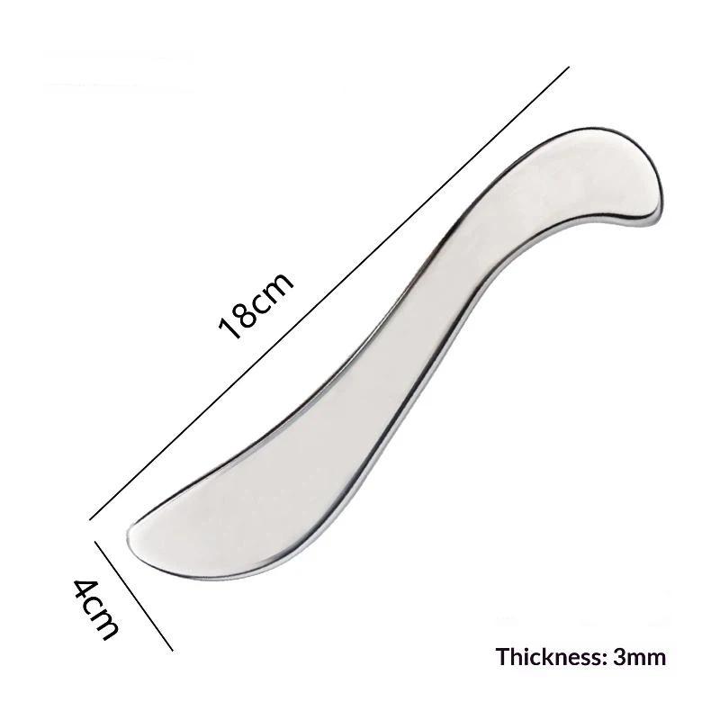 Stainless Steel Gua Sha Massage Tool Smooth Edge Scraping Massager for Full Body Muscle Tension Relief Home Spa Use A1