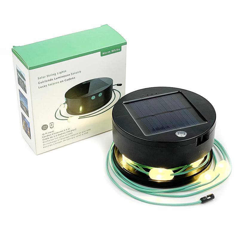 Waterproof LED Solar Camping String Lights - Colorful Tent & Campsite Illumination
