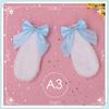 1Pair Bunny Ears Hair Clips Ribbon Bow Hair Clip Costume Headwear Cosplay