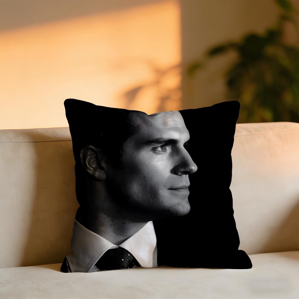 Henry Cavill Cushion Cover Cozy Velvet Throw PillowSoft Warm Cushion For Sofa  Bed