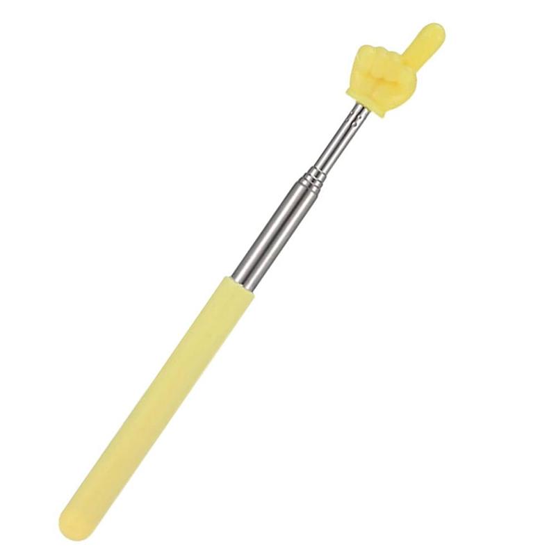 School Office Supplies Steel Teaching Pointer Telescopic Rod Finger Design Teaching Stick Finger Reading Sticks Tools