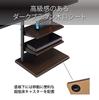 Hayami Kosan TV Compatible with Up To 77V with 2 Dark Brown Wood Grain Stand, Freestanding, Type, Casters, Shelves, KF-770