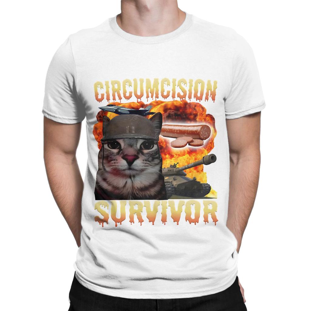 Circumcision Survivor Funny Meme Funny Graphic 100 Cotton Tshirt Meme Tees Tops For Unisex