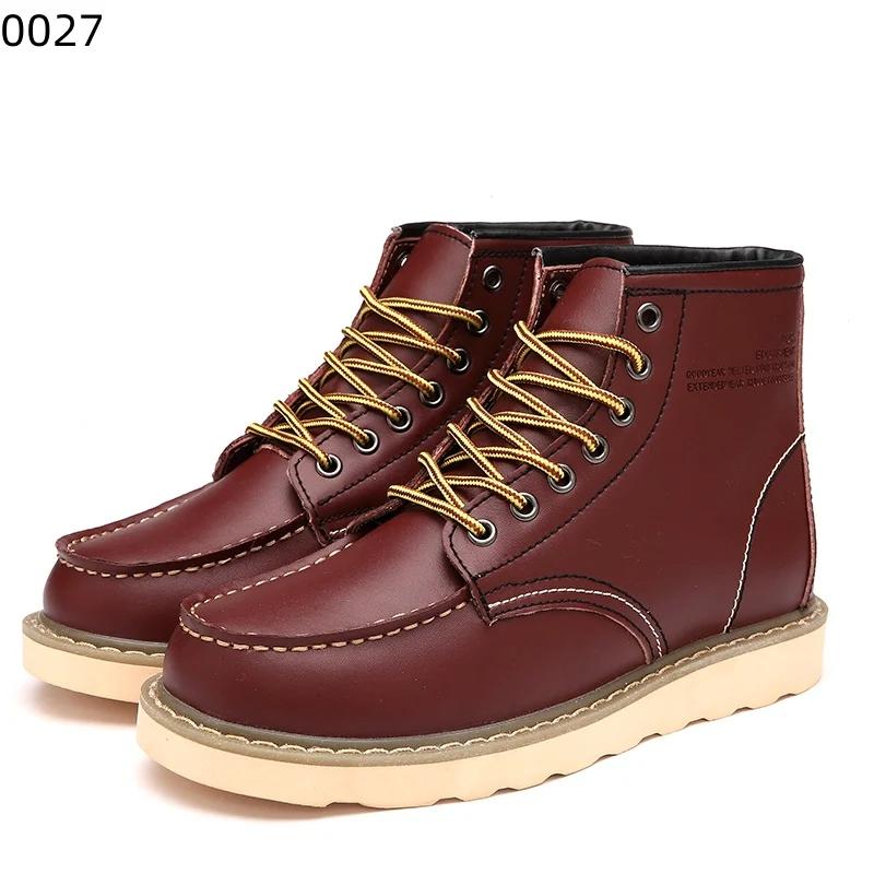 Mode High Top Fallschirmjägerstiefel Herren Herbst Britischer Stil Amerikanisch Retro Kurze Stiefel Arbeitskleidung Lederschuhe Cowboystiefel