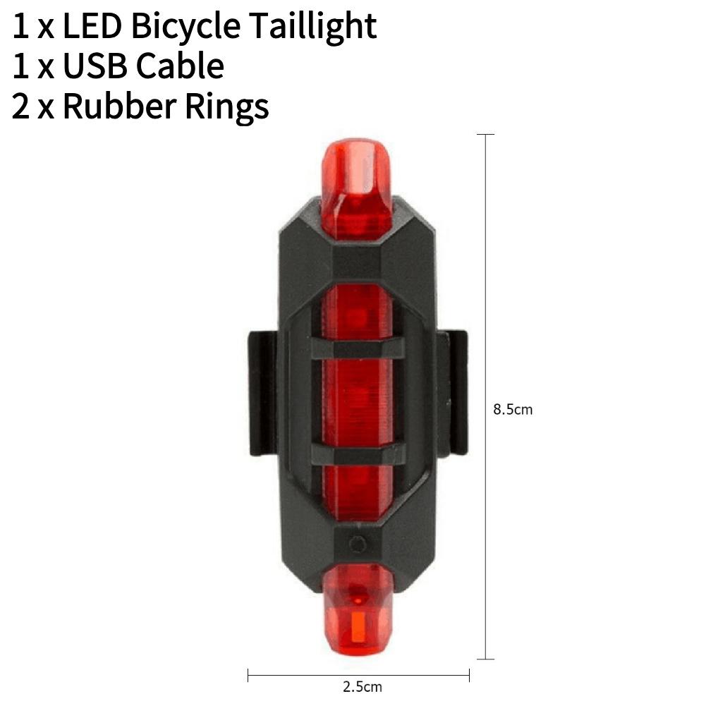 Bike Light Set Bicycle Headlight Taillight USB Rechargeable Bicycle Front & Rear Light Kit MTB Bike Flashlight Cycling Lamp