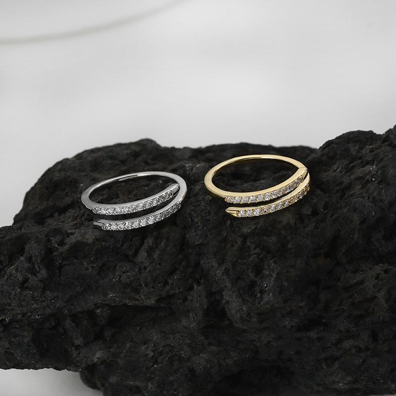 Ayarlanabilir Kadın Yüzüğü Geometrik C Şekli Kişilik Basit Temiz Ins Tarzı Kız Yaz Plaj Tatili Takıları Parmak Yüzüğü Düğün Partisi Takıları