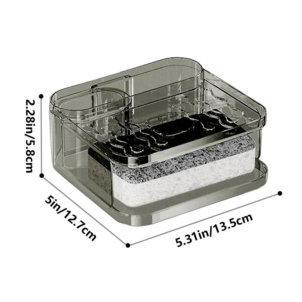 

Hand Soap Tray No Drilling Waterproof Organizer Wall Soap Holder For Kitchen Shower Counter Wall Corner Bath Vanity Bathtub коричневый