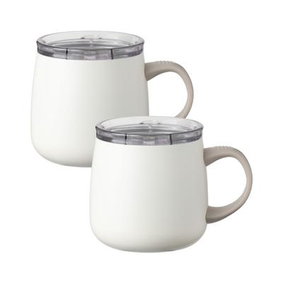 Canecas Térmicas de Aço Inoxidável Atlas 390ml com Conjunto de Tampas a Vácuo Mantém Quente ou Frio ou Bebida AFSM-400VAN2P, 2, Térmicas, Café, Baunilha, Café