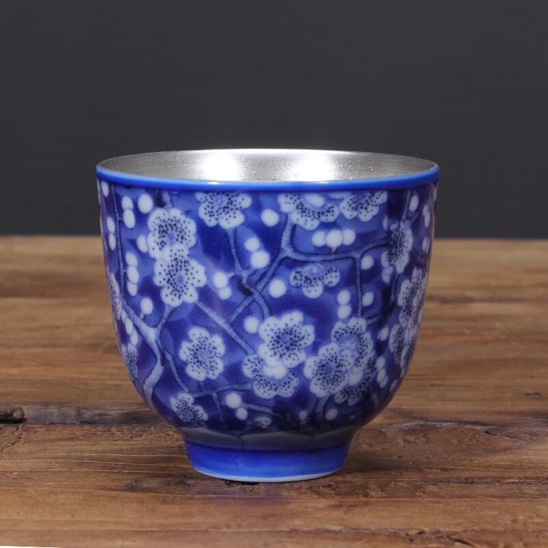 Chaxun Enamel Gilt Silver Rim Crystal Porcelain Tea Cup