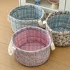 Collapsible Quilted Storage Basket Large Capacity Flower Pattern Storage Basket  Bedroom