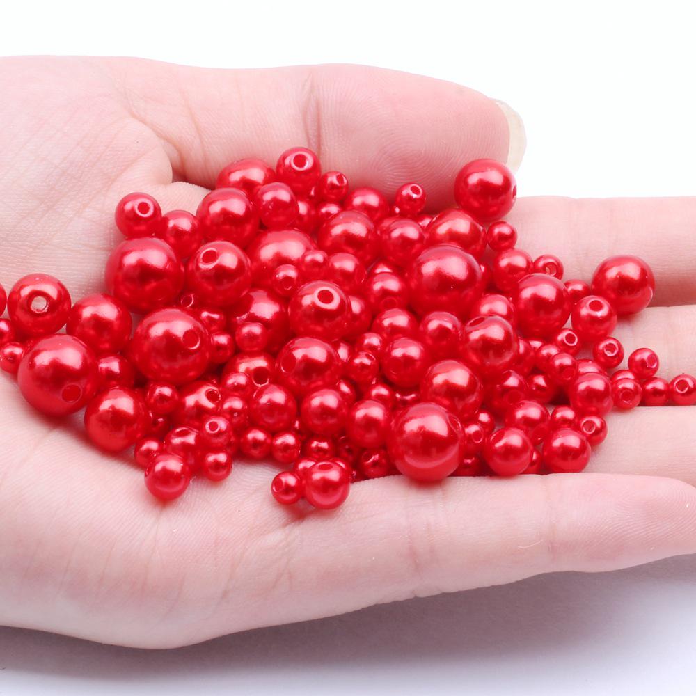 18g Perforated Imitation Pearl Beads: No Peeling/Fading - Cream Glue Hair Clip for DIY Handmade Bracelets & Small Accessories.