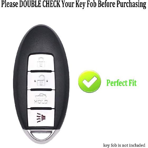 TPU Protective Key Fob Cover Case Compatible With Nissan 2007-2012 Altima 2009-2014 Maxima Murano For Infiniti FX35 FX37 FX50 G25 G35 G37 Q40 Q60