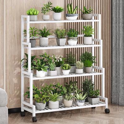 Modern Multi-Layer Wrought Iron Flower Stand & Storage Rack for Balcony & Living Room