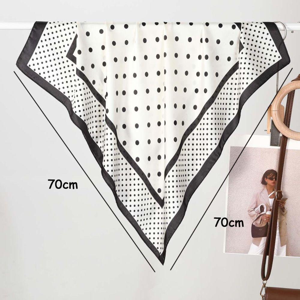 70x70cm Imitation silk Silk Scarf Print Bandana Women Hijab  Spring