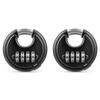 AT21-2X 4 Digit Combination Disc Padlock With Hardened Steel Shackle Combo Lock For Sheds, Storage Unit, School Gym Locker