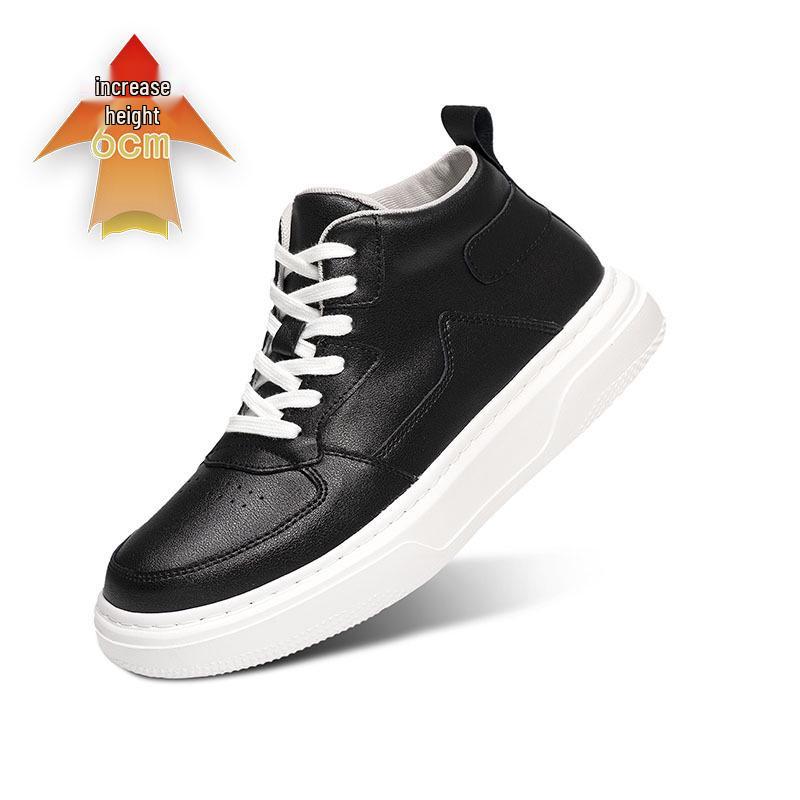 Invisible Height-Boosting 6CM Trendy Unisex Korean Style High-Top Sneakers for Students