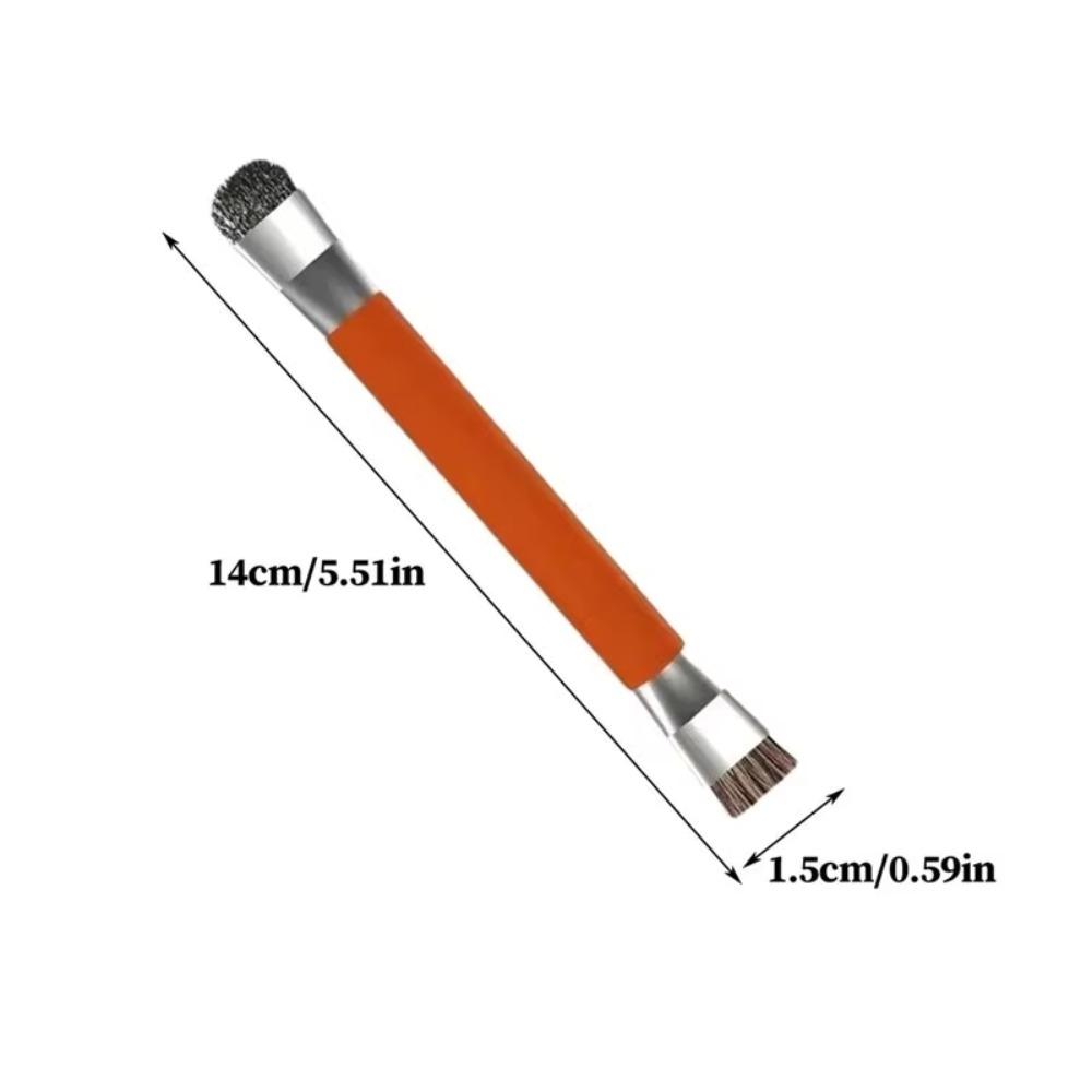 New ESD Safe Safe Brush Steel Wire Brush Precision Double Head Brush Anti-Static Keyboard Cleaning Tools Piano Maintenance