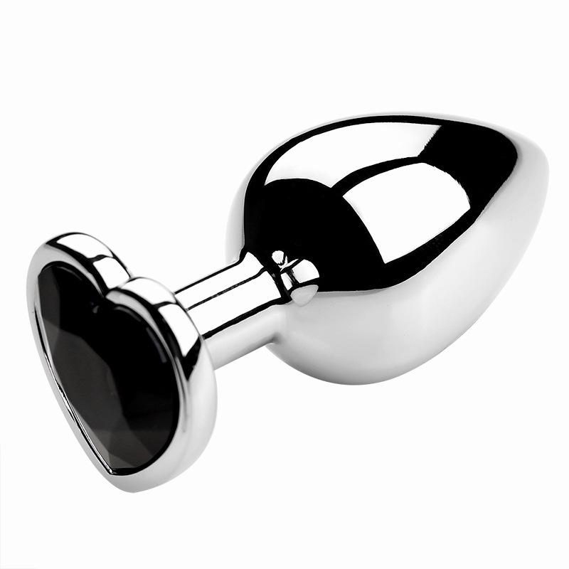 Heart-Shaped Metal Anal Plug - Prostate Massager & Dilation Toy for Adults
