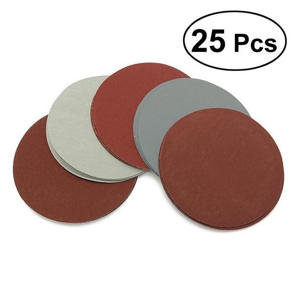 60Pcs 6/" inch 150mm 60-320 Grit Pads Sanding Disc Orbital Sandpaper Sheet Sander