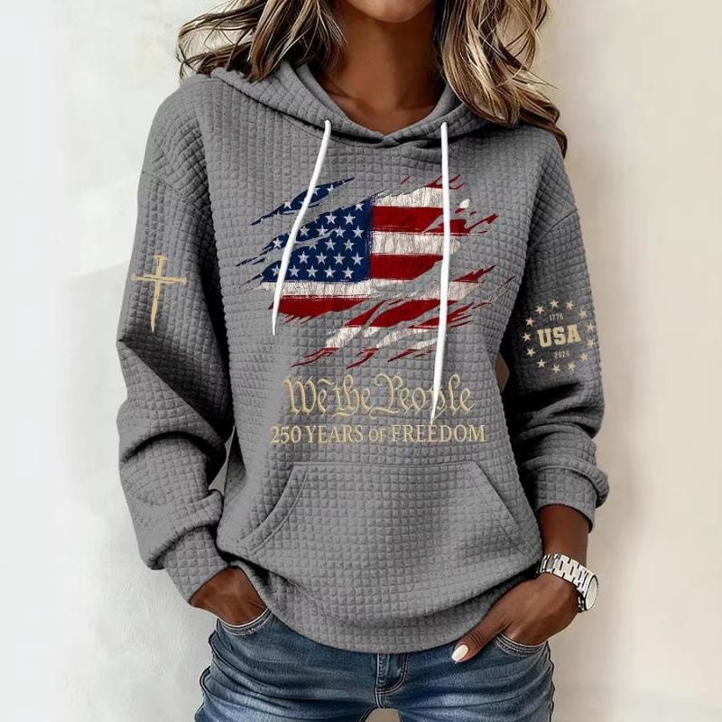 2026 Spring Collection Women's 3D Double Hood Digital Print Hoodie - Fashion Streetwear