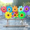 Åttebladet Solsikke Vindmølle Roterende Solsikke Vindspinner Stake Stående Plen Blomst Vindhjul Utendørs Festdekor Barnas Leker