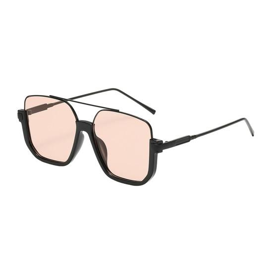 Unisex Sunglasses Vintage Style Smooth Anti-UV Block Sunlight Half Rim Vacation Beach Spectacles Outdoor Eyewear Photo Prop