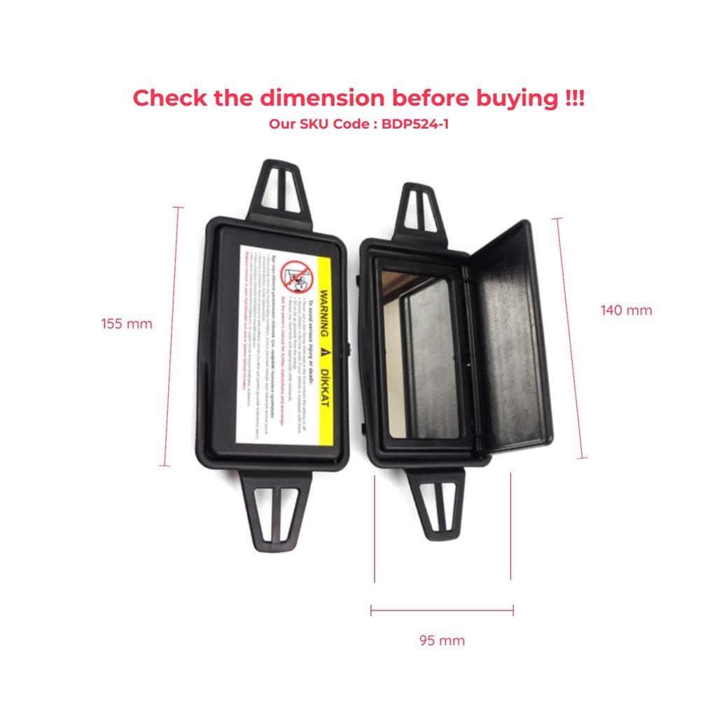 BDP524-1 2 Pieces Sun Shade Visor Makeup Cosmetic Mirror Cover and Mirror BLACK For Mercedes W210 W211 2108102510 2118100410 