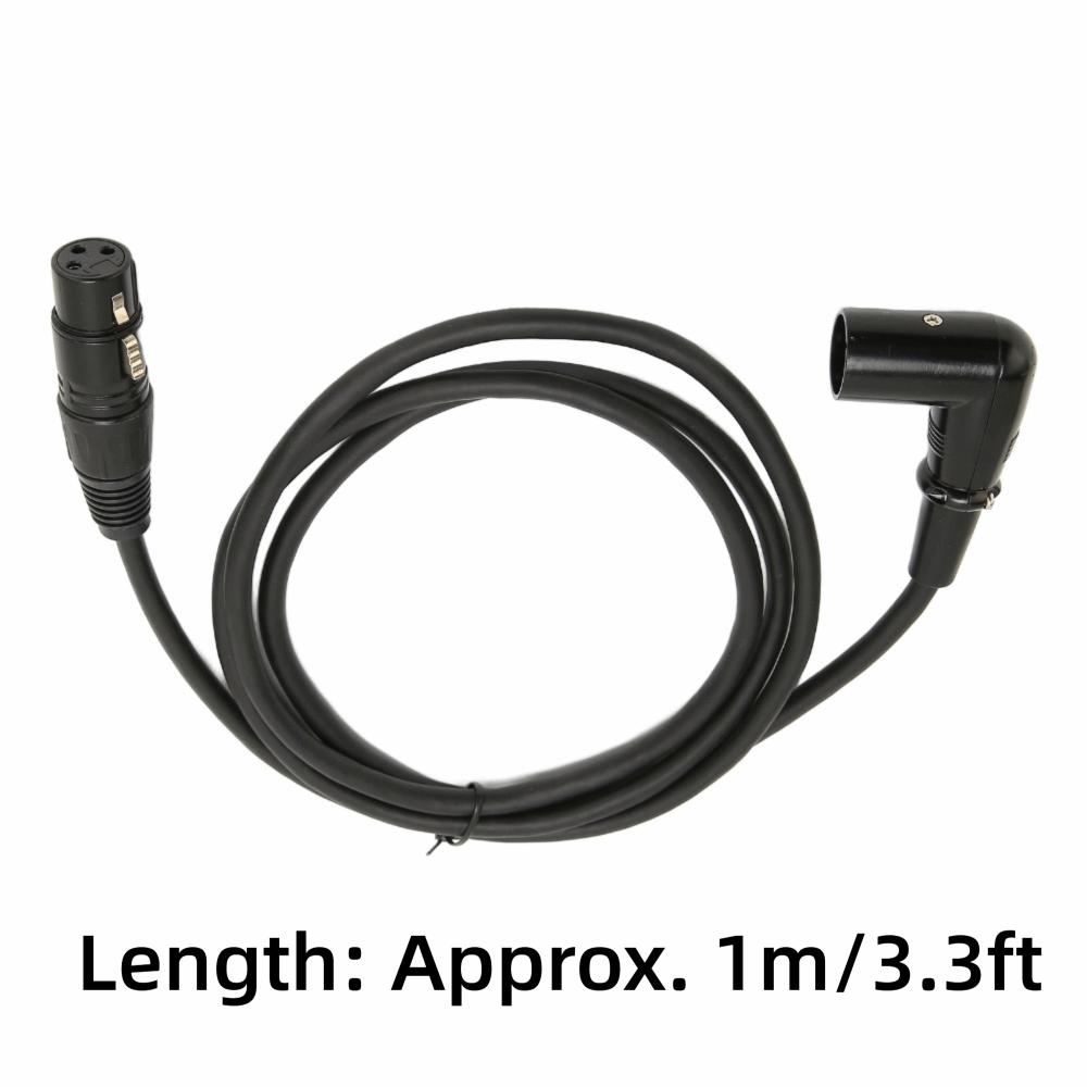Right Angle XLR 90 ° Male To Female Sound Cable 3 Pin Male To 3 Pin Female 3.3ft XLR Cable Microphone Extension Cable Mixer