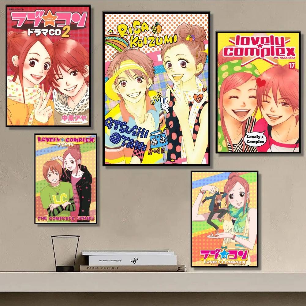 1pc Couple L-Lovely C-Complex Poster Sticker Print Waterproof Wall Art For Living Room Bedroom Home Decor