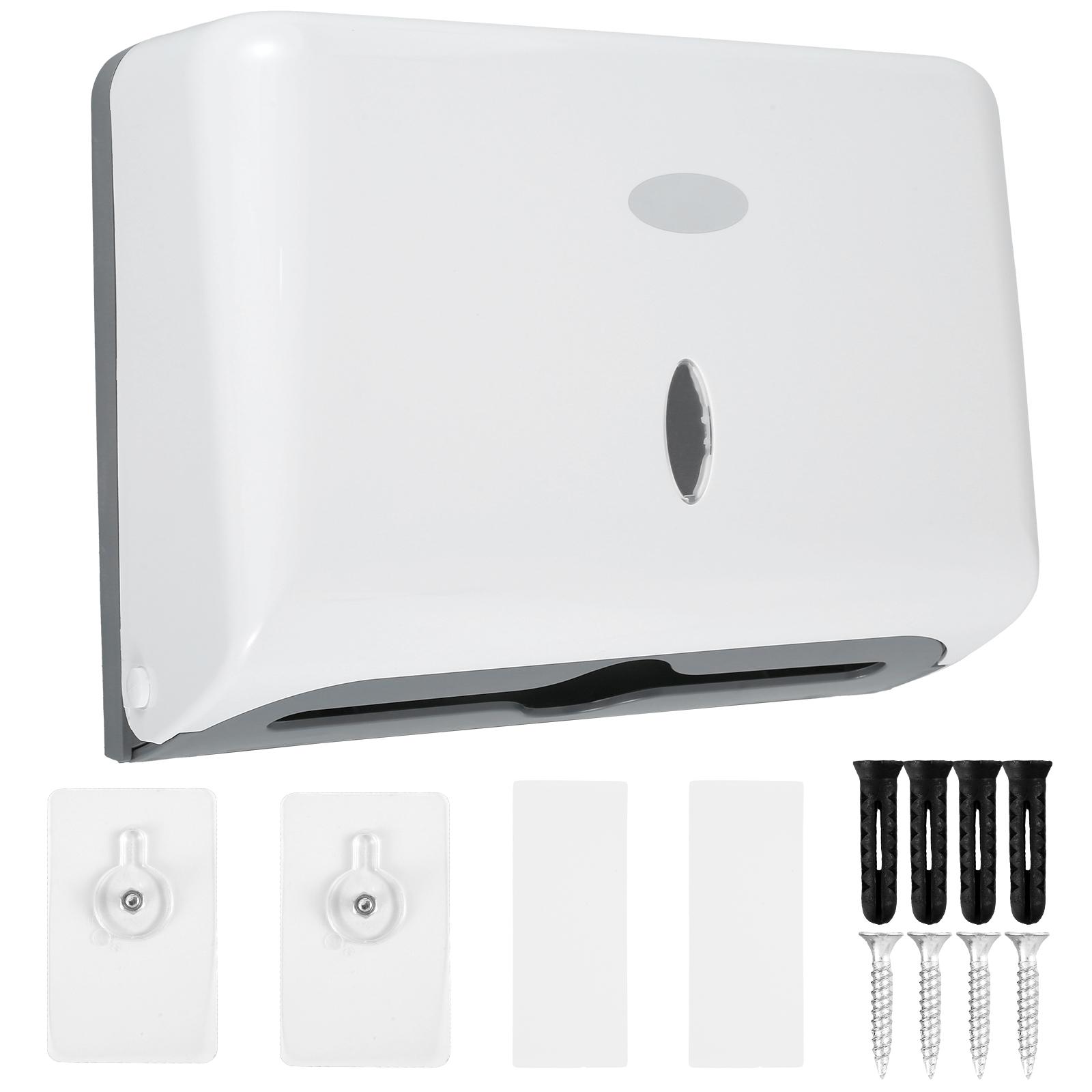 

Настенный держатель для бумажных полотенец Универсальный гостиничный туалет Коммерческий диспенсер для салфеток Без перфоратора Многоскладной держатель для бумаги в три сложения Главная