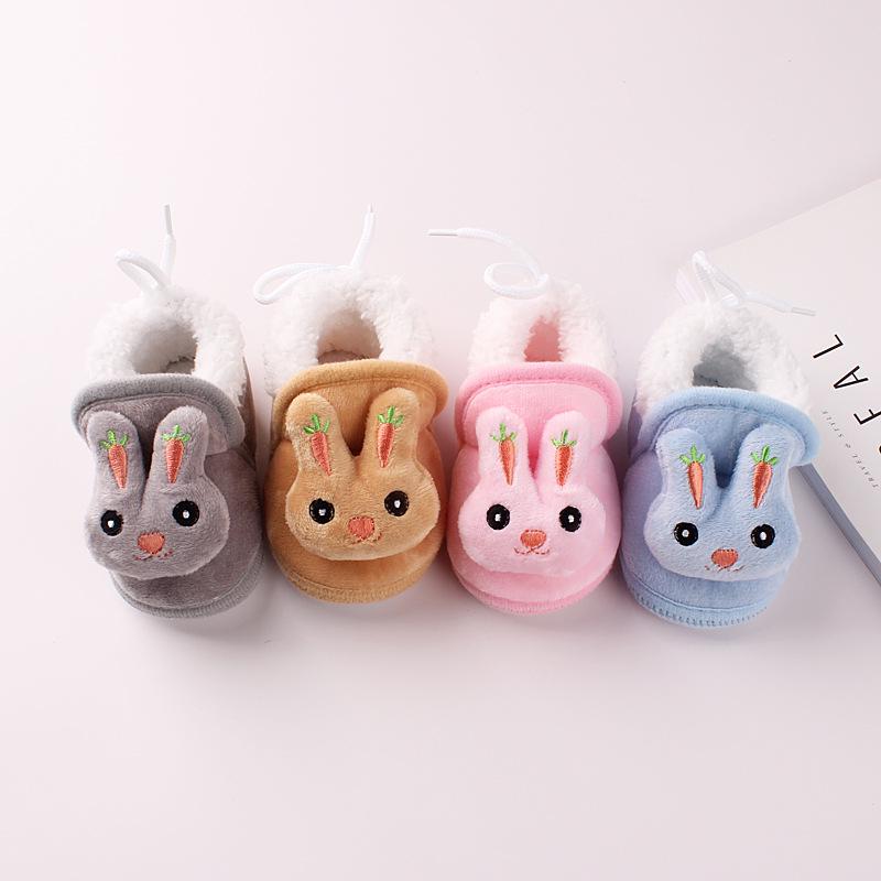 Adorable Winter Baby Cotton Shoes with Soft Soles - Rogue Rabbit Design for Boys & Girls