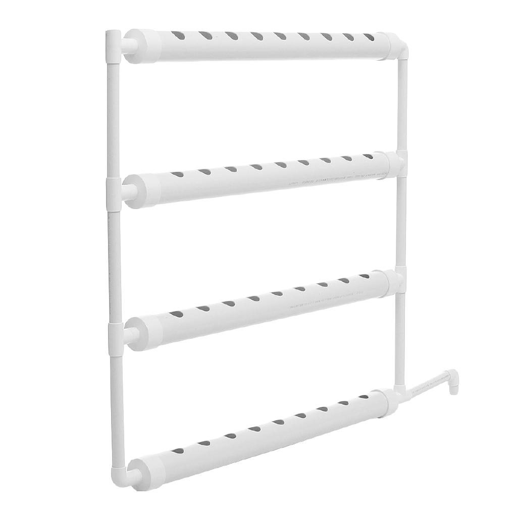 220v 63mm 36 8W PVC 4 Pipes Growing Kit Water Pump Tube Set White Garden Tools Plant Sites Wall-mounted Hydroponic Nursery Pots Rack