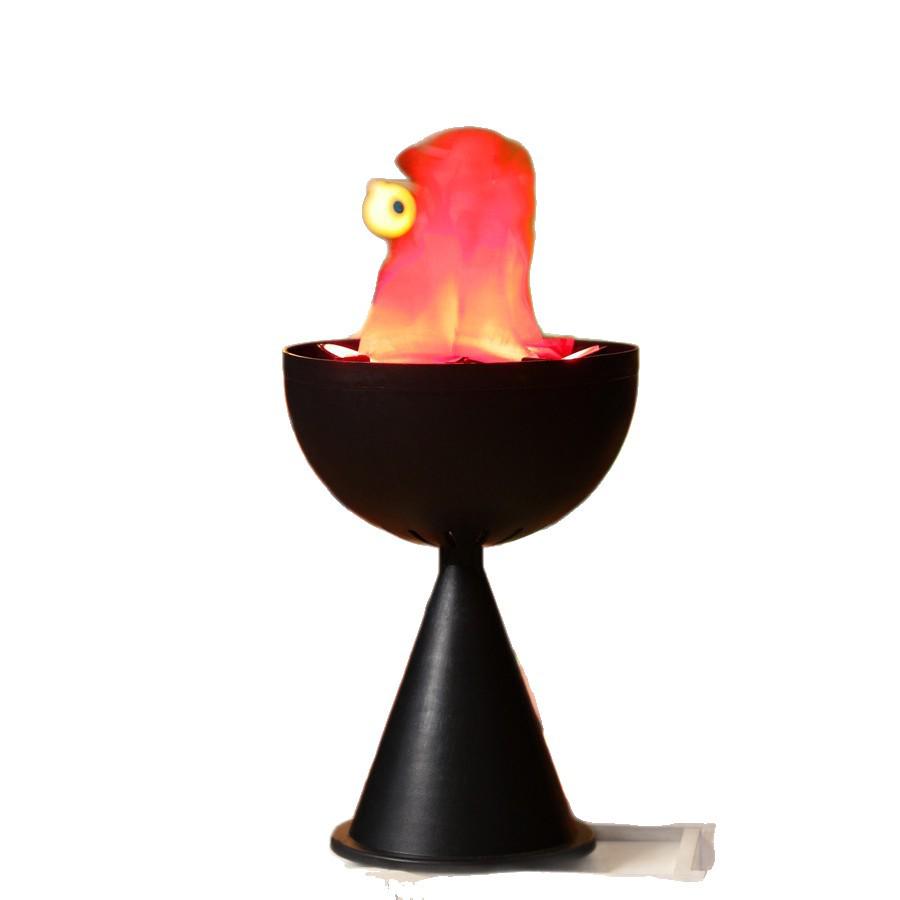 LED Halloween Flammen Feuerstelle Ornamente - Gruselige Hängedekorationen mit künstlichen Flammen für Spukhaus