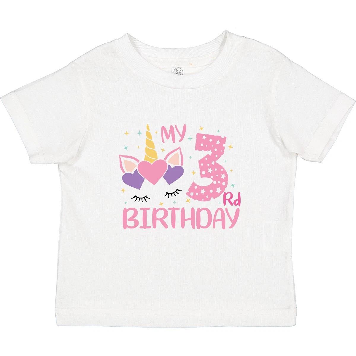 

Inktastic 3rd Birthday Unicorn Toddler kids boys T-Shirt My Child Preschooler Kid Clothing 100