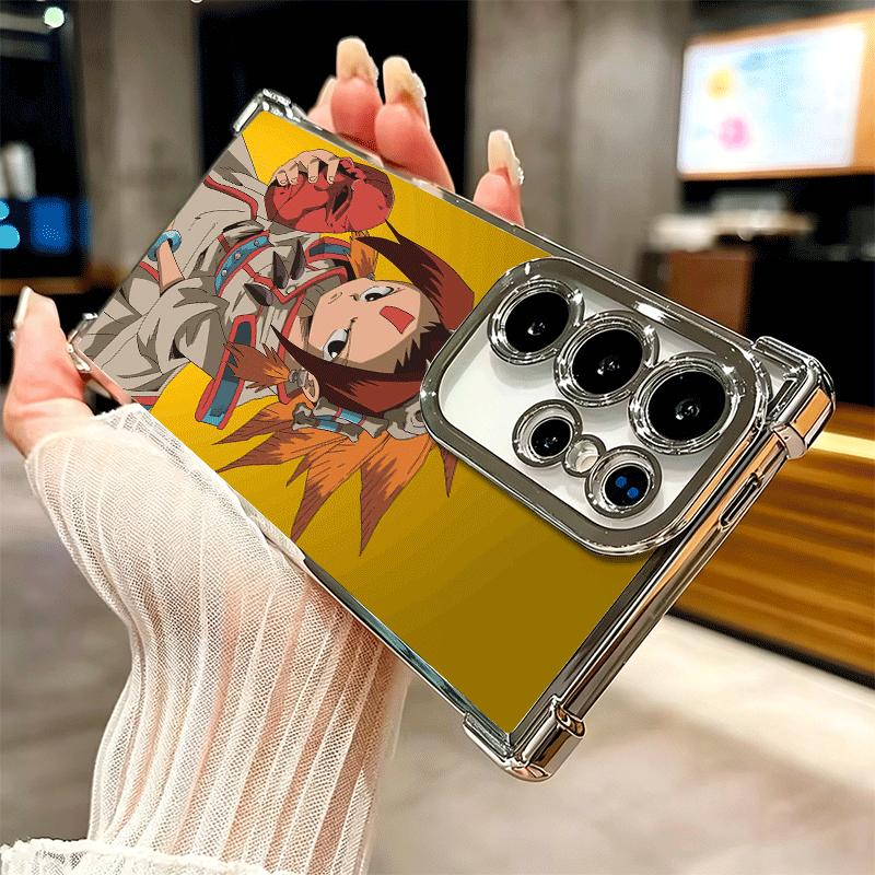Anime Shaman King Plating Phone Case For Samsung Galaxy S24 S25 FE S26 Edge S23 Ultra S22 S21 Plus S20 Anti-Fall Airabag Cover