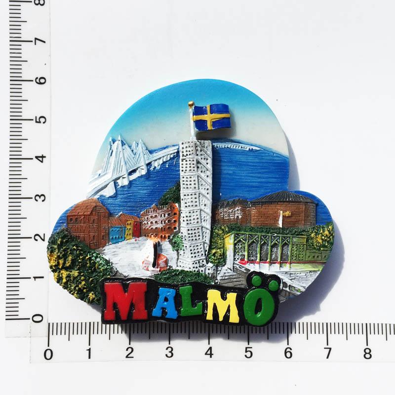 Sweden Travelling Fridge Magnets Creative Tourist Souvenirs Fridge Stickers Home Decoration Children Toys Magnetic Stickers
