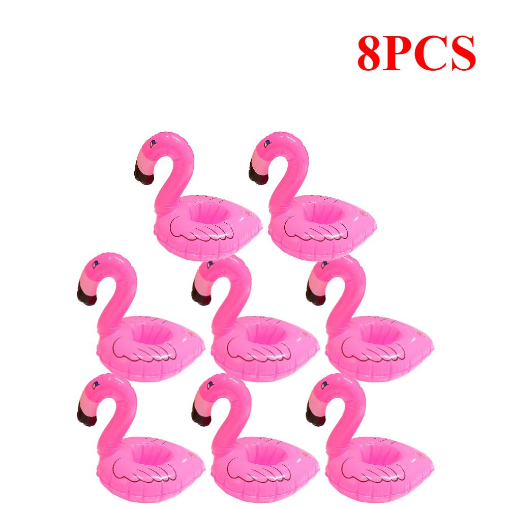 1-20 Pcs Tropical Flamingo Party Decoration Cup Holder Pvc Water Float Inflatable Drink Cup for Adults Pool Drinkware Tray Decor