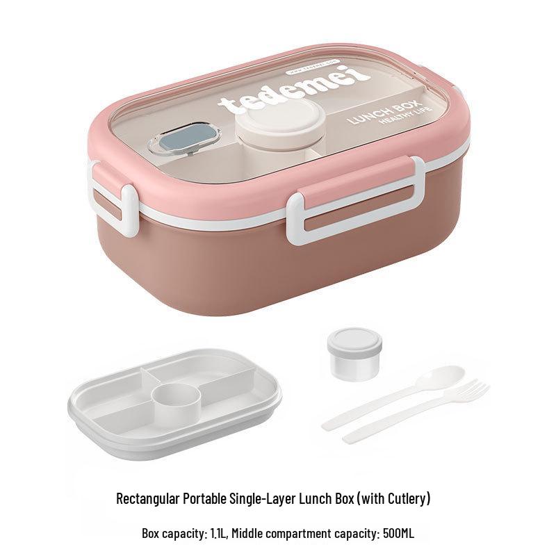 Creative Heated Lunch Box Set for Office Workers - Includes Large Capacity Box, Soup Cup, and Insulated Bag