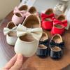 Newborn Baby Shoes Infant Girls Shoes PU Anti-slip Bowknot Classic Princess Dress Shoes Toddler First Walker Crib Shoe