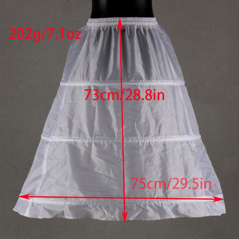 Adjustable Three-Ring Bridal Petticoat Crinoline Slip for European & American Wedding Dresses