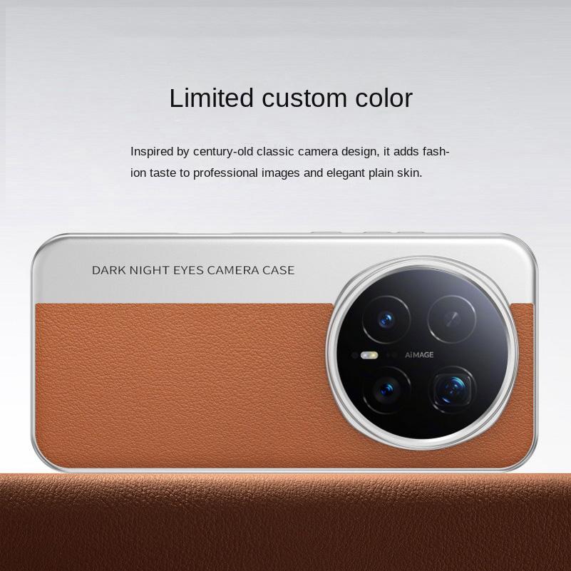 

Plain Leather Classic Color-blocked Lens Heightened Case For Honor Magic 8 Pro magic8 Slim All-inclusive Cover Honor Magic8 Pro