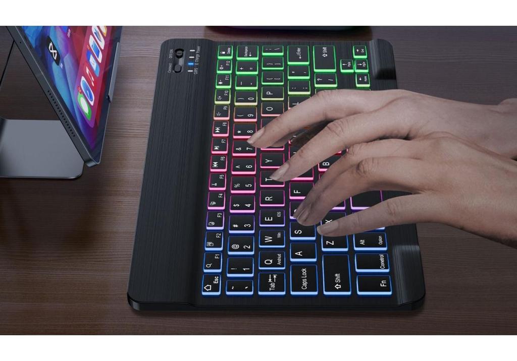 Russian Wireless RGB Backlit Bluetooth Keyboard & Mouse Set for iPad, Phone, Tablet