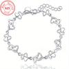 Women's 925 Sterling Silver Hollow Heart Bracelet, Fashionable and Charming, Holiday Gift - Valentine's Day Birthday Present