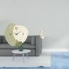 Silent Cartoon Wall Clock Artistic Figurine Ornament Lover Sculpture Resin Statue Decorative Room