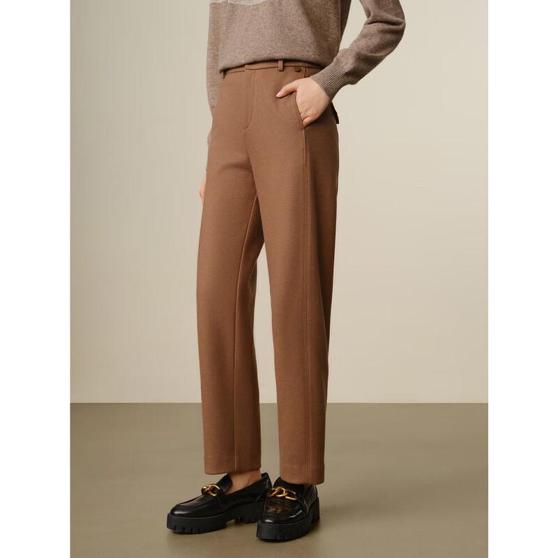 

JIU ZI ANNACA Женские зауженные брюки для通勤 из смесовой шерсти M