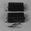 FLEOR Alnico5 Guitar Humbucker Pickup Set Black Bridge Neck Compatible with LP Style Guitars &