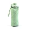 600ml Silicone Foldable Water Bottle for Sports Reusable Leakproof Water Bottle with Rope Collapsible Water Bottle